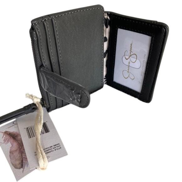 Brand New Jessica Simpson Holder Cards -Coins Case Dk Gray - Picture 1 of 6